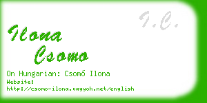 ilona csomo business card
